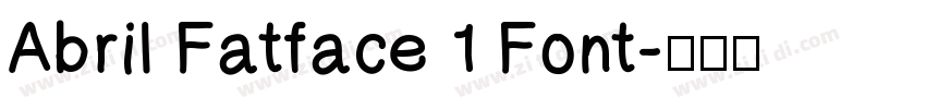 Abril Fatface 1 Font字体转换